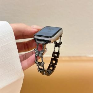 Women Butterfly Strap For Redmi Watch 4 5 Diamond Metal Bracelet for Xiaomi Mi Band 8 9 Pro Watchbands Correa