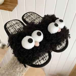 Dép Cotton Ấm Áp Mùa Đông Hoạt Hình Cho Nữ Dép Nhung Trong Nhà Chống Trượt Dép Lông Cừu Thoải Mái Cho Gia Đình