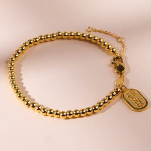 Chow Sang Sang 周生生 999.9 24K Pure Gold Chinese Gifting Collection Ruyi Beaded Bracelet for Women 18cm 93799B Price-by-Weight 8.23g Gold