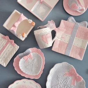 OMK Cute Style Ceramic Tea Set teapot Afternoon Tea Set Suitable for 2 people Coffee Server Set