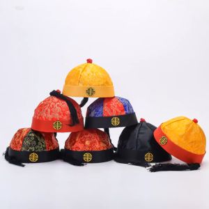 Chinese Oriental Hat Chinese Emperor Hat Silk Landlord Hat Party Cosplay Cap Theater Props