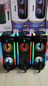 V2S Partybox 8245 Bluetooth Speaker Super Bass RGB Light High Quality Sound Portable W/ Wireless Mic