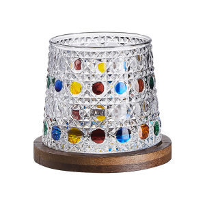 BANGBEBE | Creative Rotating Vintage Colored Drinks Glass with Base
