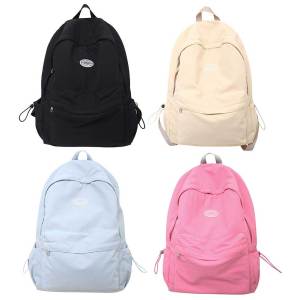 กระเป๋าเป้สะพายหลังผ้าไนลอนน้ำหนักเบาสำหรับทุกเพศดีไซน์สบายๆเข็มขัดพยุงหลังสำหรับไปโรงเรียนไปวิทยาลัยและการเดินทาง