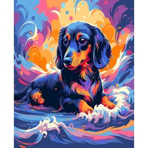 GATYZTORY DIY Painting By Numbers Paint Kit Dogs Painting Numbers Adults Crafts Diy Gift Home Decors On Canvas Coloring By Numbe