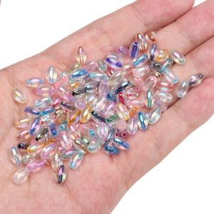 4x7mm 10g/bag Super Excellent Glass Rice Beads Colorful Rice Beads For Handmade Bracelet Necklace Earring Keychain DIY Craft Jewelry Making Accessories