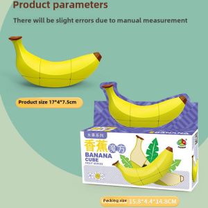 Banana Shaped Fruit Cube Early Education Intelligence Toys Simulation Puzzle Toy for Beginners Creative Educational Plaything