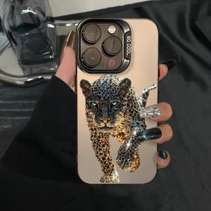 Cool Leopard Phone Case for iPhone 17 Air 16E 16 15 14 11 Pro Max Plus 13 12 Mini X XS 8 7 Color Bumper Shockproof Hard Cover