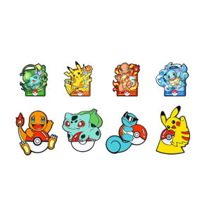 Bandai | 8 Chiếc Anime Men Pin Phù Hiệu Bộ Pikachu Charmander Hoạt Hình Dễ Thương Động Vật Thời Trang Thổ Cẩm Cho Ba Lô Phụ Kiện Bộ Quà Tặng