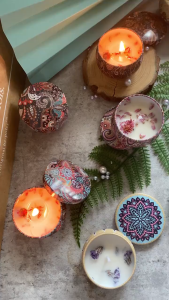 Scented Candles with Iron Box Soy Wax Essential Oil DIY Handmade Birthday Gift/ Teachers Day/ Mother Day/ New Year/ Diwali/ Hari Raya