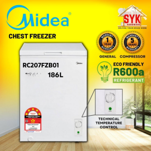 SYK Midea Duo Function Chest Freezer 130L 186L 260L Deep Freezer Frezer Peti Sejuk Kecil Beku Ais Freezers