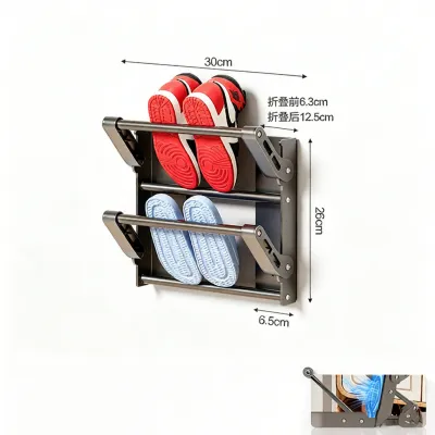 Magnetic Door Hanging Foldable Shoe Rack