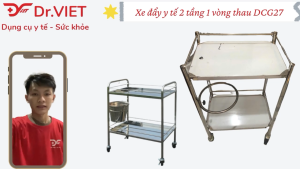 Xe đẩy DCG-27 - 2 tầng  - 1 vòng - 35*50 (Không Hộc)