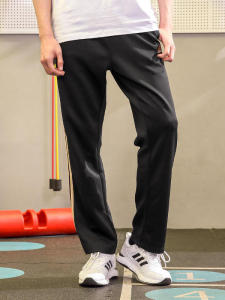 adidas | Mens Loose-Fitting Stripe Track Pants Straight Fit with Cuff