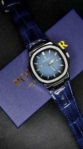 Jam Tangan Leather ORIGINAL POEDAGAR Vintage Classic Swiss Brand Mens Watch Calender Quartz Watch Pria Black