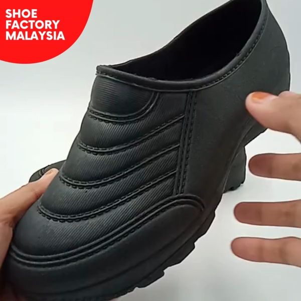 Gajah King Black PVC Rubber Labour Shoes Kasut Getah Kasut Kerja Getah ...