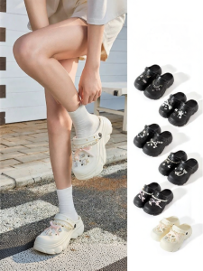 SANFU | Dép Clogs Hỗ Trợ Đế Cao Đen