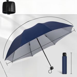 Customizable Folding Umbrella Red Logo Pattern Printing Advertising Bank Gifts for Adults Three Fold Sun Rain Umbrella