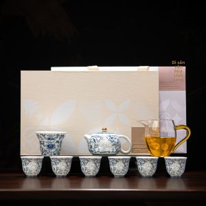 XIANGYE | Bộ Quà Tặng Cao Cấp Dụng Cụ Trà Sứ Thanh Hoa Mới 2026