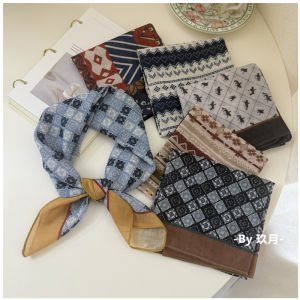 Khăn Choàng Quai Tóc Phong Cách Anh Quốc Đa Năng Vải Lanh Cotton Phong Cách Rừng Cổ Điển Khăn Choàng Trùm Đầu Phong Cách INS Khăn Quàng Cổ