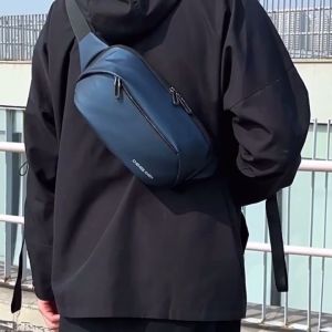 Ready Stock!! CHENES KNEN New Fashion Men Waist Bag Chest Bag Pouch Bag Pu Waterproof