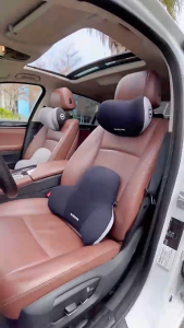 Car Neck Pillow Headrest Cushions Waist Pillow Universal Car Neck Pillow Interior Accessories Bantal Leher Kereta Kusyen Pinggang Bantal Pinggang Bantal Leher Kereta Universal Aksesori Dalaman Hiasan Kereta Hadiah Raya Balik Kampung 汽车颈枕头枕腰枕通用型车用颈枕内饰配件