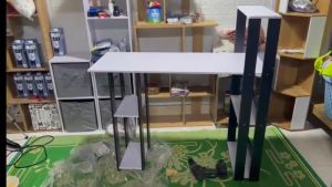 Bàn học làm việc đen trắng thiết kế sang trọng hiện đại chất gỗ MDF dễ dàng lắp ráp