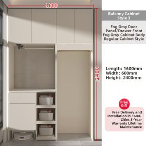 QIANGXIANG | Storage and Clothing Hanging Integrated Balcony Cabinet Customized