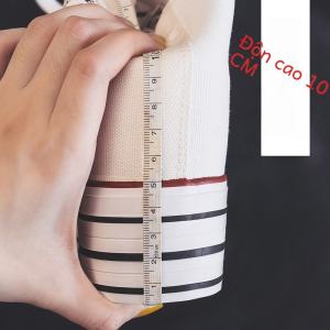 Giày Vải Đế Dày Cao Đến Mắt Cá Chân Thời Trang Mới 2025 Cho Nữ Đế Cao 10cm Giày Thường Ngày Giày Đế Xuồng Giày Đế Cao Su