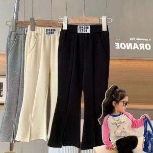 Spring 2023 New Womens Baby Bell Pants Cotton Long Sleeve Regular Length Trendy Korean Style Childrens Fashion Trousers