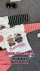 setelan anak perempuan usia 1 tahun sampai 10 tahun motif kombinasi salur viral