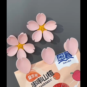 ซากุระคลิปซีลแม่เหล็ก ที่หนีบปากถุง ที่ปิดปากถุง 5ชิ้น คลิปปิดถุง แม่เหล็กติดตู้เย็น ถนอมอาหาร