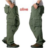 Lelaki seluar kerja kargo 6 pocket slack pant Guna tali pinggang kain 100% cotton premium export quality