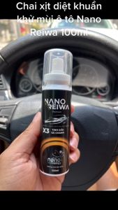Chai xịt khuẩn Nano bạc Reiwa khử mùi hải sản mùi ẩm mốc diệt vi khuẩn nấm mốc cho xe hơi xe ô tô 100ml