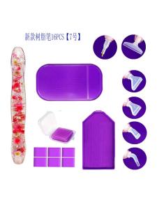 Bộ Dụng Cụ Đính Kim Cương DIY Mới Bằng Nhựa Diamont Point Cross Stitch Diamond round Drill Stick Diamond Tool Kit