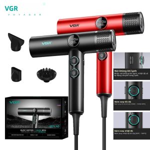 Máy Sấy Tóc Chuyên Nghiệp VGR Công Nghệ Ion Âm Động Cơ BLDC 110000 Vòng/phút Máy Làm Tóc Cho Salon Model V-401 Có Điều Chỉnh Nhiệt Độ Và Đầu Khuếch Tán