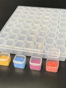 Diamond Painting Separately Packed Case 28/56 Grid Ornament Storage Box Sealed Independent Nail Art Diamond Box Cross Stitch Tools