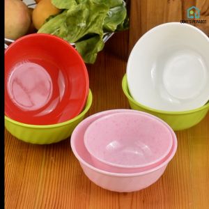 Mangkuk Melamin Asli (Keramik Imitasi) Ulir 5 6 Inch Gelombang Luar /Mie/ Sup /Kuah/ Nasi Putih