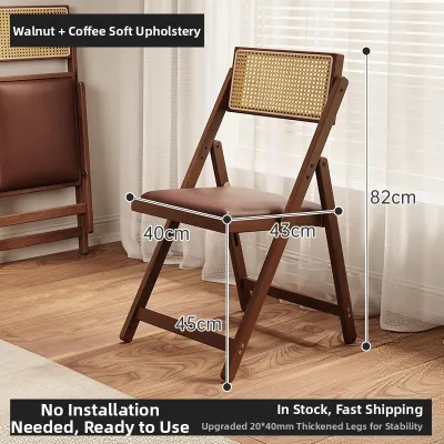 ZHUSHANXIA | Vintage Rattan Woven Luxury Chair