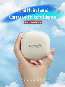 Ecoco Medicine Organizer Box Portable Pill Storage Case Emergency Medicine Organizer Sealed Storage