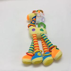 Giraffe Hanging Soft Toy Grow Stretch Giraffe Baby Soft Handbells Plush Infant Toy for Pram Car Seat Teether