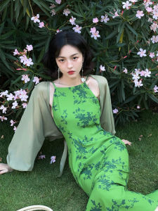 ย้อนยุค ผ้าชีฟอง เสื้อกันแดดผู้หญิง ฤดูร้อน กระโปรง ผ้าคลุมไหล่เล็กด้านนอกแขนสั้น คาร์ดิเกน ระบายอากาศได้ดี เสื้อบาง น้ำหนักเบา ปก