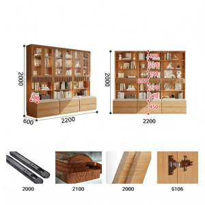 Storage and Display Solid Wood Bookcase