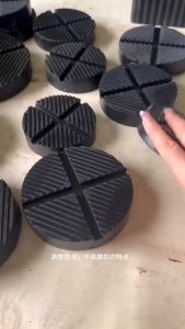 1pc Car Lift Jack Stand Pads Black Rubber Slotted Floor Pad Frame Rail Adapter