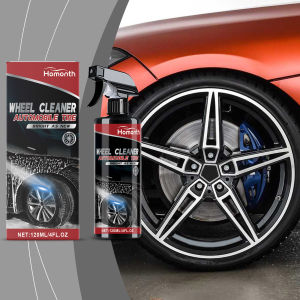 Professional Car Wheel & Tire Cleaner Spray - Alloy Degreaser Stain Remover Quick Shine Restorer For Auto Detailing (120ml)