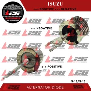 Isuzu ALTERNATOR DIODE for Isuzu rectifier Positive Red Negative Black S-15 S-16 GSK BRAND