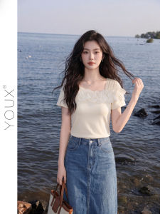 YOUXIANG | Áo Thun Thiết Kế Với Mảng Lưới