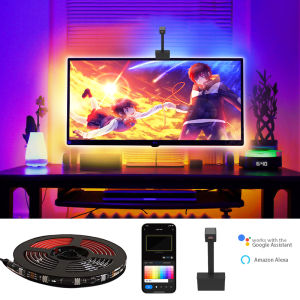 TV Smart Sync Backlight LED Strip Light WS2811 RGBIC TV Ambient Decor Light Wifi Tuya Screen Sync Lamp for Bedroom Computer Game
