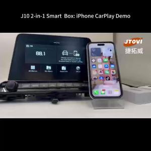 Shiny Silver Wireless CarPlay Adapter Fast Auto-Connect Android Auto Dongle Compact Plug for Smooth Driving Experience