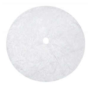 1pcs 78/90/120cm White Christmas Tree Skirt Plush Faux Fur Xmas Tree Carpet Decoration Ornament New Year Navidad Home Decor